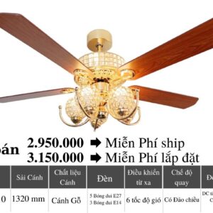 Quạt Trần Đèn Cao Cấp FL 5710