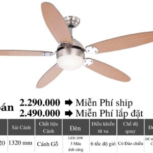 Quạt Trần Đèn Cao Cấp FL 5720