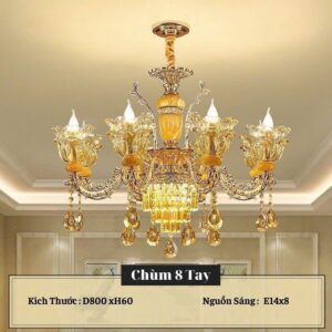 Đèn chùm pha lê DC2080 8 tay
